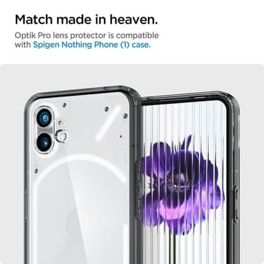 Spigen Nothing Phone (1) Kameran linssinsuojus GLAS.tR EZ Fit Optik Pro 2-pakkaus Silver