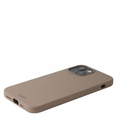Holdit Silicone iPhone 15 suojakuori (mokkaruskea)