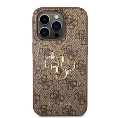 Guess iPhone 15 Pro Max Kuori 4G Logo Ruskea