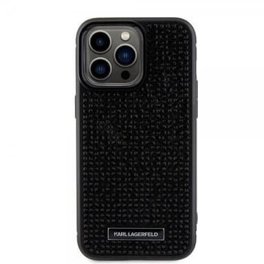 Karl Lagerfeld iPhone 15 Pro Max Kuori Rhinestone Musta