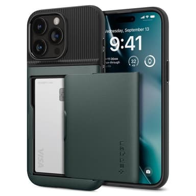 Spigen iPhone 15 Pro Kuori Slim Armor CS Abyss Green