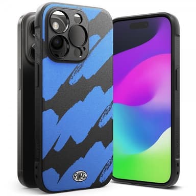 Ringke iPhone 15 Pro Max Kuori Onyx Design Blue Brush