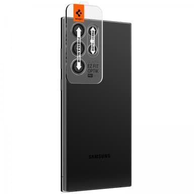 Spigen Samsung Galaxy S22 Ultra Kameran linssinsuojus GLAS.tR EZ Fit Optik Pro 2-pakkaus Musta