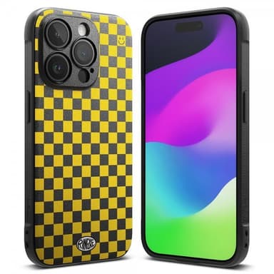 Ringke iPhone 15 Pro Max Kuori Onyx Design Checkerboard Yellow