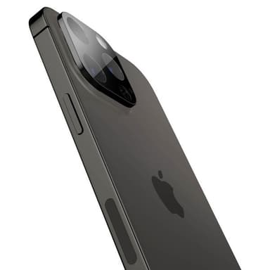 Spigen iPhone 14/15 Pro & Pro Max Kameran linssinsuojus Glas.tR Optik 2-pakkaus Musta