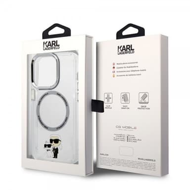 Karl Lagerfeld iPhone 15 Pro Kuori NFT Karl & Choupette Läpinäkyvä