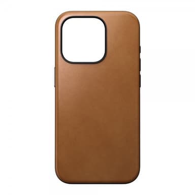 NOMAD iPhone 15 Pro Kuori Modern Leather Case English Tan