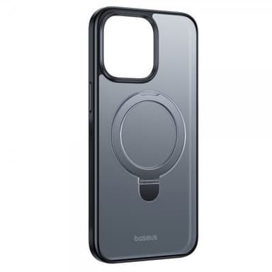 Baseus iPhone 15 Plus Kuori Smart Ring Series MagSafe Musta