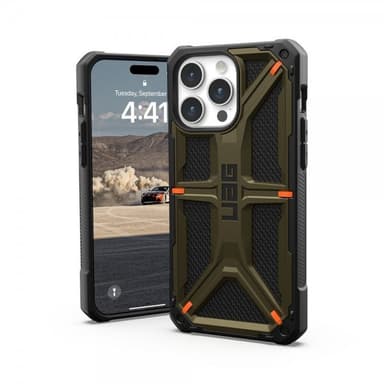 Urban Armor Gear (UAG) iPhone 15 Pro Max Kuori Monarch Kevlar Element Green