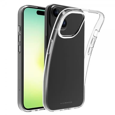 Vivanco iPhone 15 Pro Kuori Slim TPU Läpinäkyvä