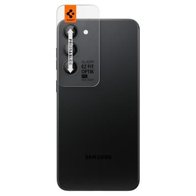 Spigen Samsung Galaxy S23/Galaxy S23 Plus Kameran linssinsuojus GLAS.tR EZ Fit Optik Pro 2-pack Musta