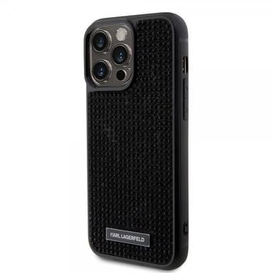 Karl Lagerfeld iPhone 15 Pro Max Kuori Rhinestone Musta