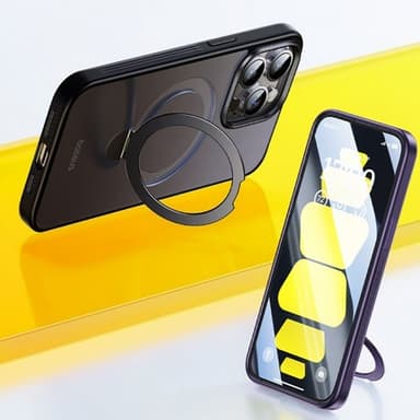 Baseus iPhone 15 Pro Max Kuori Smart Ring Series MagSafe Musta