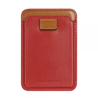 DUX DUCIS MagSafe Korttipidike Magnetic Leather Wallet Punainen