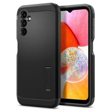 Spigen Samsung Galaxy A14 Kuori Tough Armor Musta