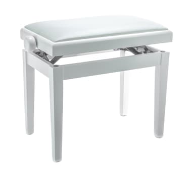 BandMate Adam Piano Bench Deluxe (matta valkoinen)