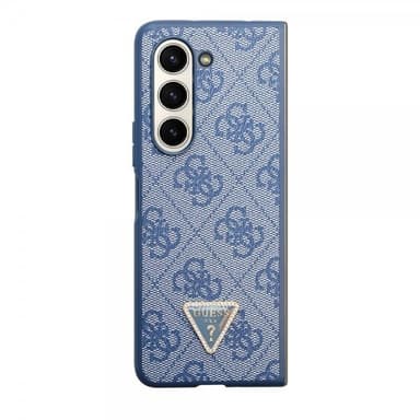Guess Samsung Galaxy Z Fold 5 Kuori 4G Metal Triangle Strass Sininen