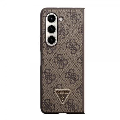 Guess Samsung Galaxy Z Fold 5 Kuori 4G Metal Triangle Strass Ruskea