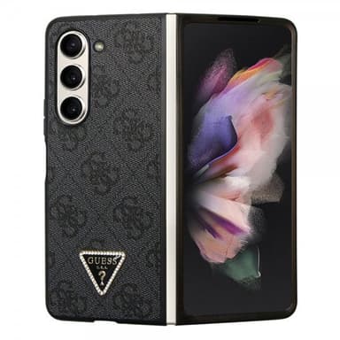 Guess Samsung Galaxy Z Fold 5 Kuori 4G Metal Triangle Strass Musta