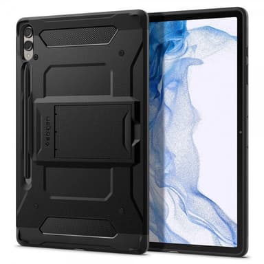 Spigen Samsung Galaxy Tab S9 Plus SM-X810 SM-X816 Kuori Tough Armor Pro Musta