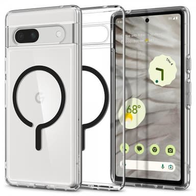 Spigen Google Pixel 7a Kuori Ultra Hybrid OneTap Ring MagFit Musta