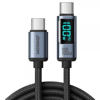 Joyroom Kaapeli Digital Display Fast Charging Cable USB-C till USB-C 1.2m
