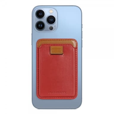 DUX DUCIS MagSafe Korttipidike Magnetic Leather Wallet Punainen
