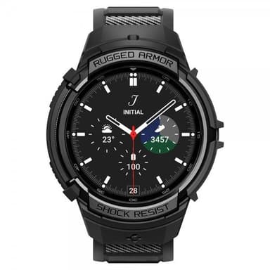 Spigen Samsung Galaxy Watch 6 Classic 47mm Kuori Ranneke Rugged Armor Pro Musta