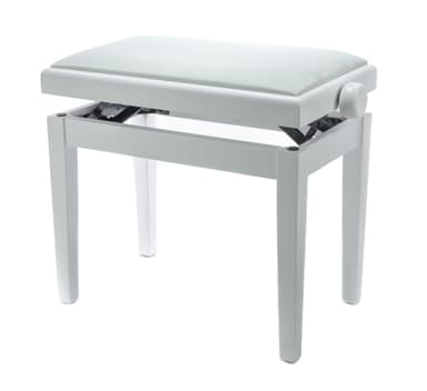 BandMate Adam Piano Bench Deluxe (matta valkoinen)