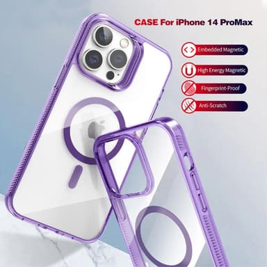 SKALO iPhone 15 Pro Väri Puskurin Magnet Suojakuori - Musta