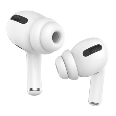 2st AHASTYLE AirPods Pro 1/2 Silikoni korvatyynyt Double Design L - Valkoinen