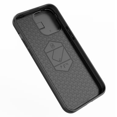 SKALO iPhone 15 Pro Armor hybridi metallirengas kameran liukusäädin - Musta