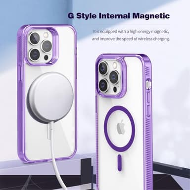 SKALO iPhone 15 Pro Väri Puskurin Magnet Suojakuori - Musta