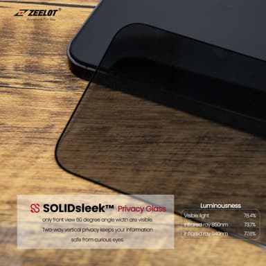 SolidSleek Privacy iPhone 13 Pro Max / easy installation