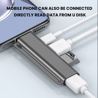 NÖRDIC 4-porttinen USB-C-keskitin 2xUSB-A 2.0, 1xUSB-A 3.1, 1xUSB-C 3.1