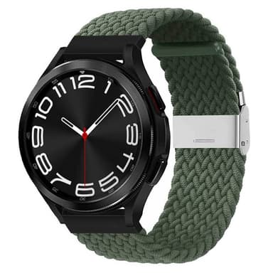 Punottu Kellon renneke Samsung Galaxy Watch 6 Classic (43mm) - Army