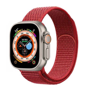 Nailon kellon renneke Apple Watch Ultra 2 (49mm) - Red
