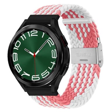 Punottu Kellon renneke Samsung Galaxy Watch 6 Classic (47mm) - pinkwhi