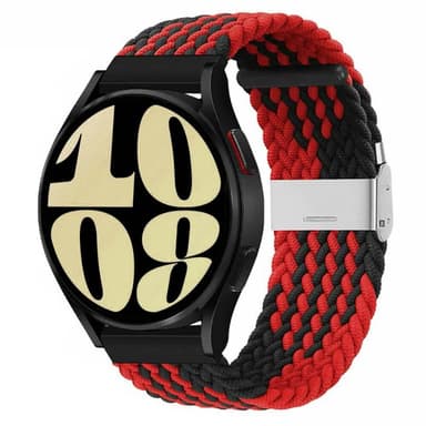 Punottu kellon renneke Samsung Galaxy Watch 6 (44mm) - Punainen/Musta