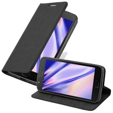Motorola MOTO E4 PLUS Suojakuori Lompakkokotelo (Musta)