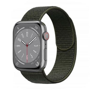 Nailon kellon renneke Apple Watch 9 (45mm) - Military Khaki