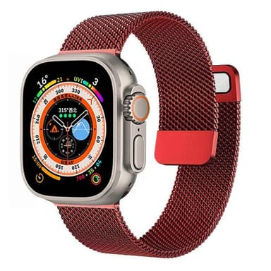 Milanese kellon renneke Apple Watch Ultra 2 (49mm) - Punainen