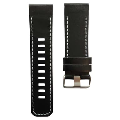 Nahka Kellon ranneke pin Garmin D2 Bravo - Musta