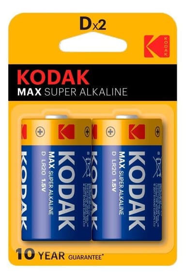 Kodak Kodak MAX alkaline D battery (2 pack)