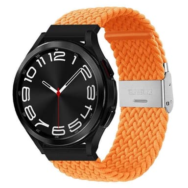 Punottu Kellon renneke Samsung Galaxy Watch 6 Classic (43mm) - Oranssi