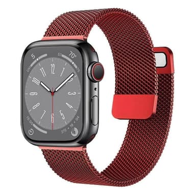 Milanese kellon renneke Apple Watch 9 (45mm) - Punainen