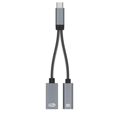NÖRDIC USB-C-keskitin 2 porttia 1x USB-A 2.0 1x USB-C PD 3.0 60W