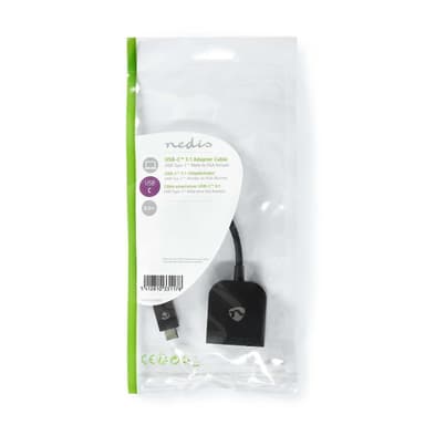 Nedis USB-C™ Sovitin | USB 3.2 Gen 1 | USB-C™ Uros | VGA Naaras | 1920x1200 | 5 Gbps | 0.20 m | Pyöreä | Niklattu | PVC | Musta | Muovipussi
