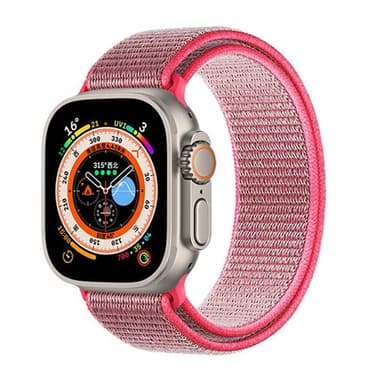 Nailon kellon renneke Apple Watch Ultra 2 (49mm) - Hot pink