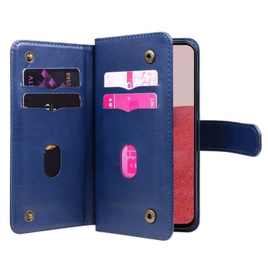SKALO Samsung A14 10-lokeroa Lompakkokotelo - Sininen